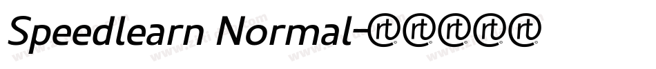 Speedlearn Normal字体转换